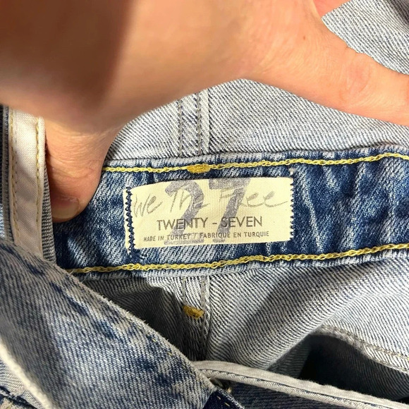 Free People Shelby Denim‎ Overalls Blue Wash Size 27 - Picture 9 of 12